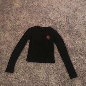 Forever 21 cropped long sleeve top
